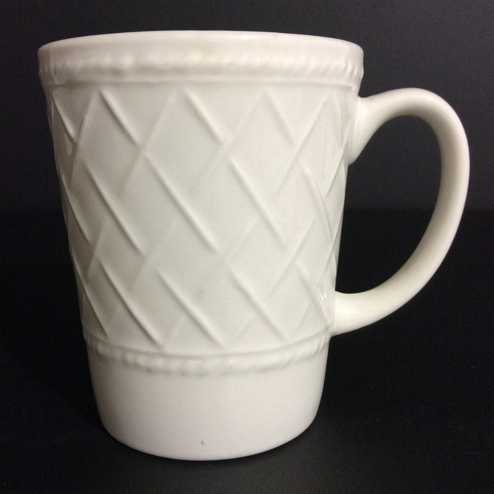 TOTALLY today coffee mug cup white raised design
